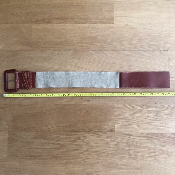 Ann Taylor elastic & Leather Wide Belt - Picture 3 of 6